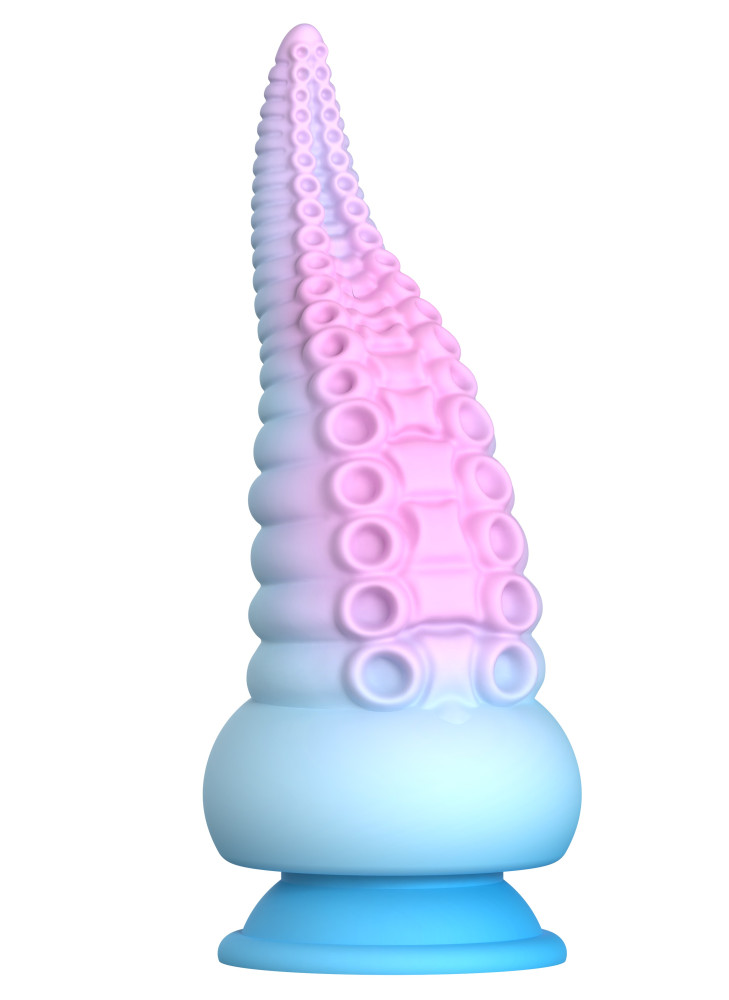 Gode ventouse tentacule Kraken 18 cm rose et bleu - WS-NV033
